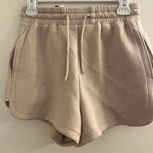 Taupe high waisted shorts